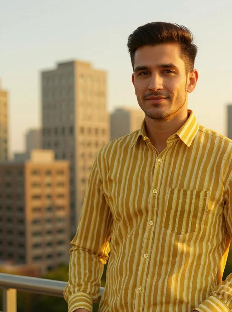 Men Printed Full Sleeve Shirt – Premium Casual Fit