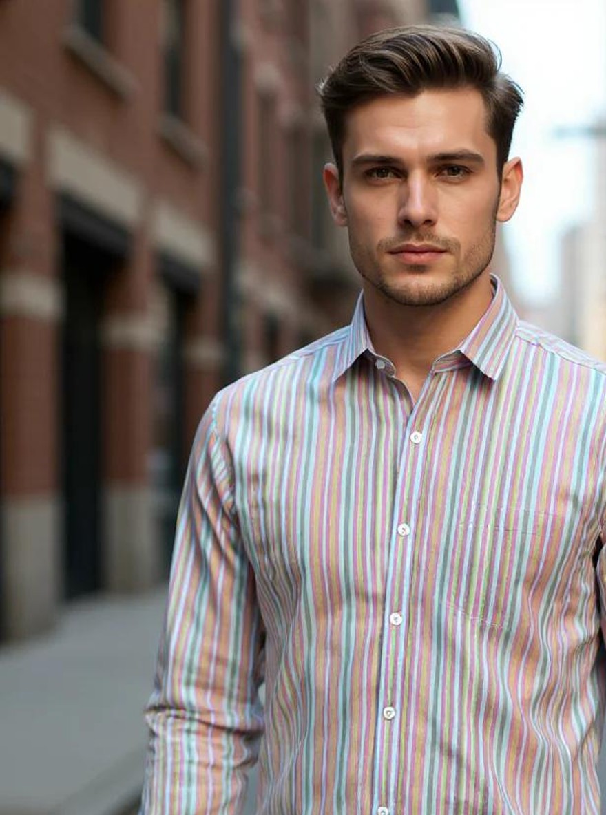 Men Printed Full Sleeve Shirt – Premium Casual Fit