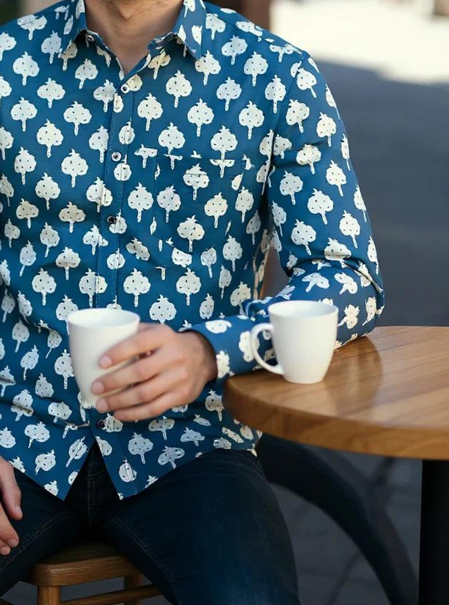 Men Printed Full Sleeve Shirt – Premium Casual Fit