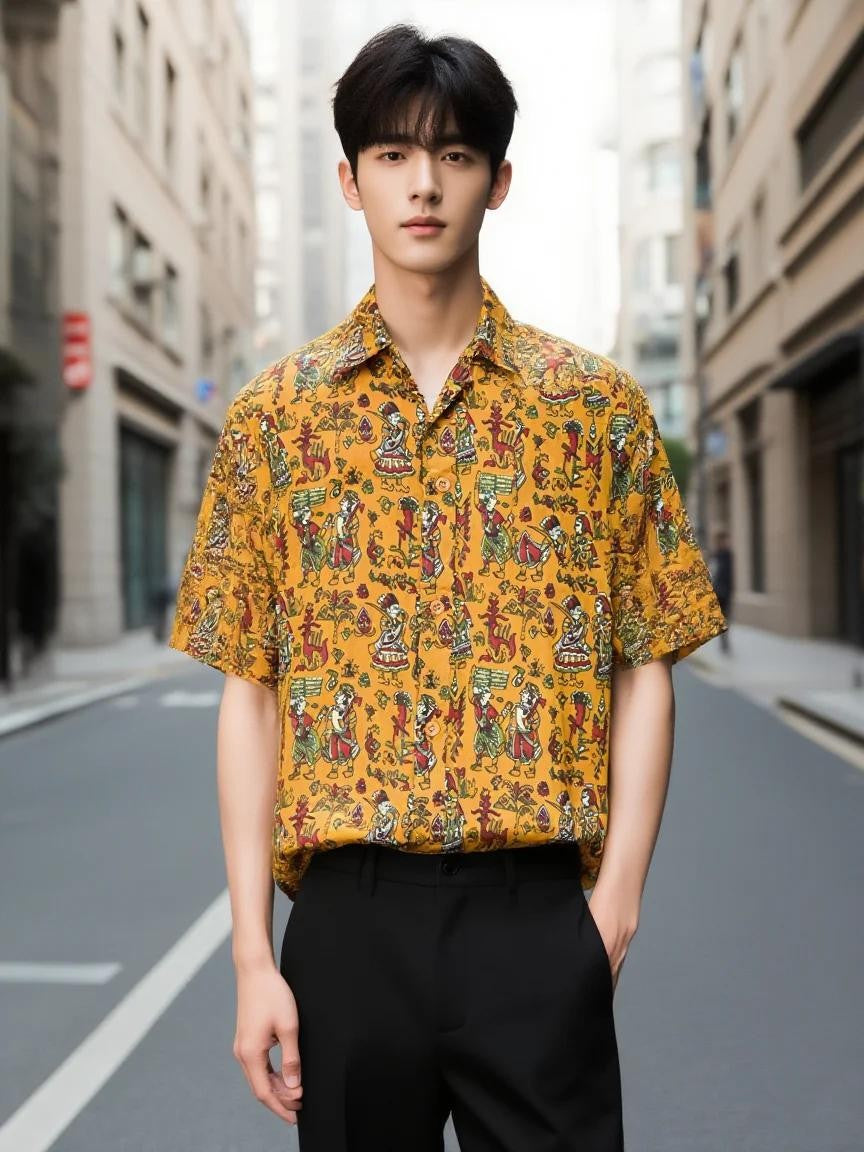 Men Printed Full Sleeve Shirt – Premium Casual Fit