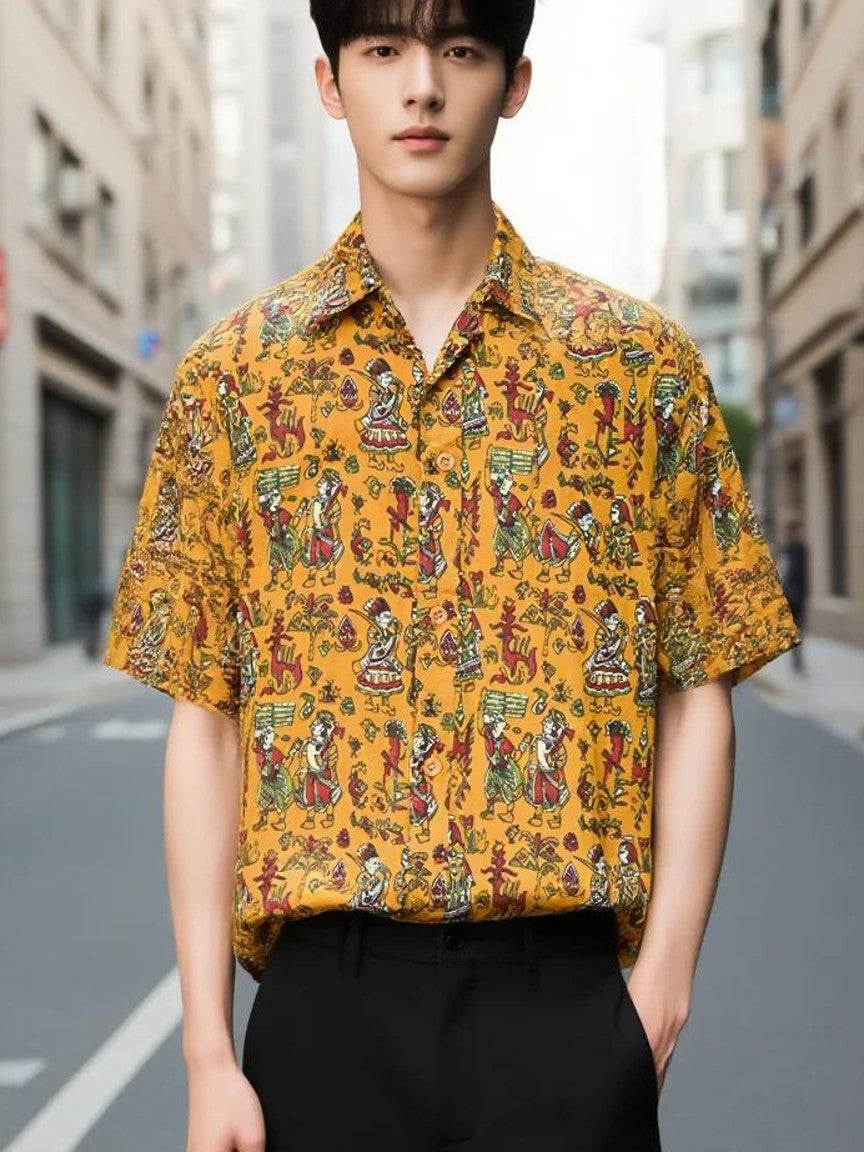 Men Printed Full Sleeve Shirt – Premium Casual Fit