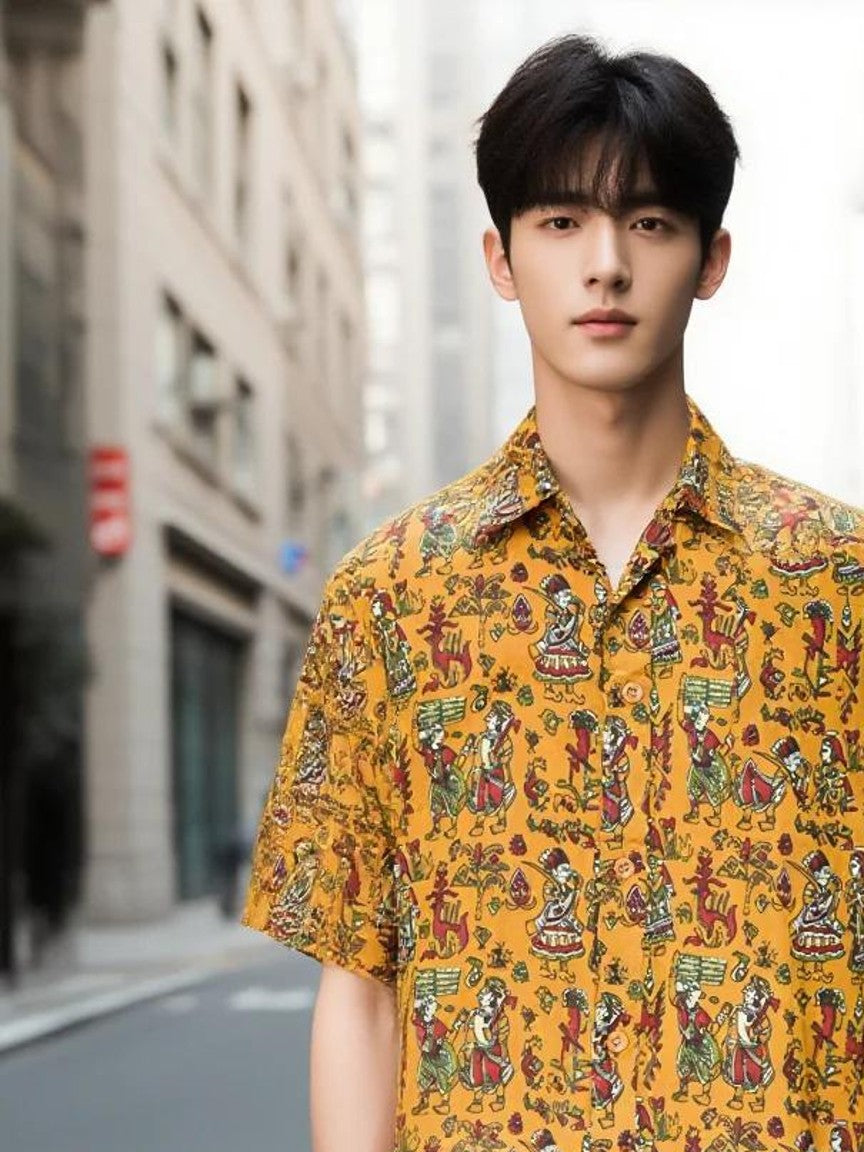Men Printed Full Sleeve Shirt – Premium Casual Fit