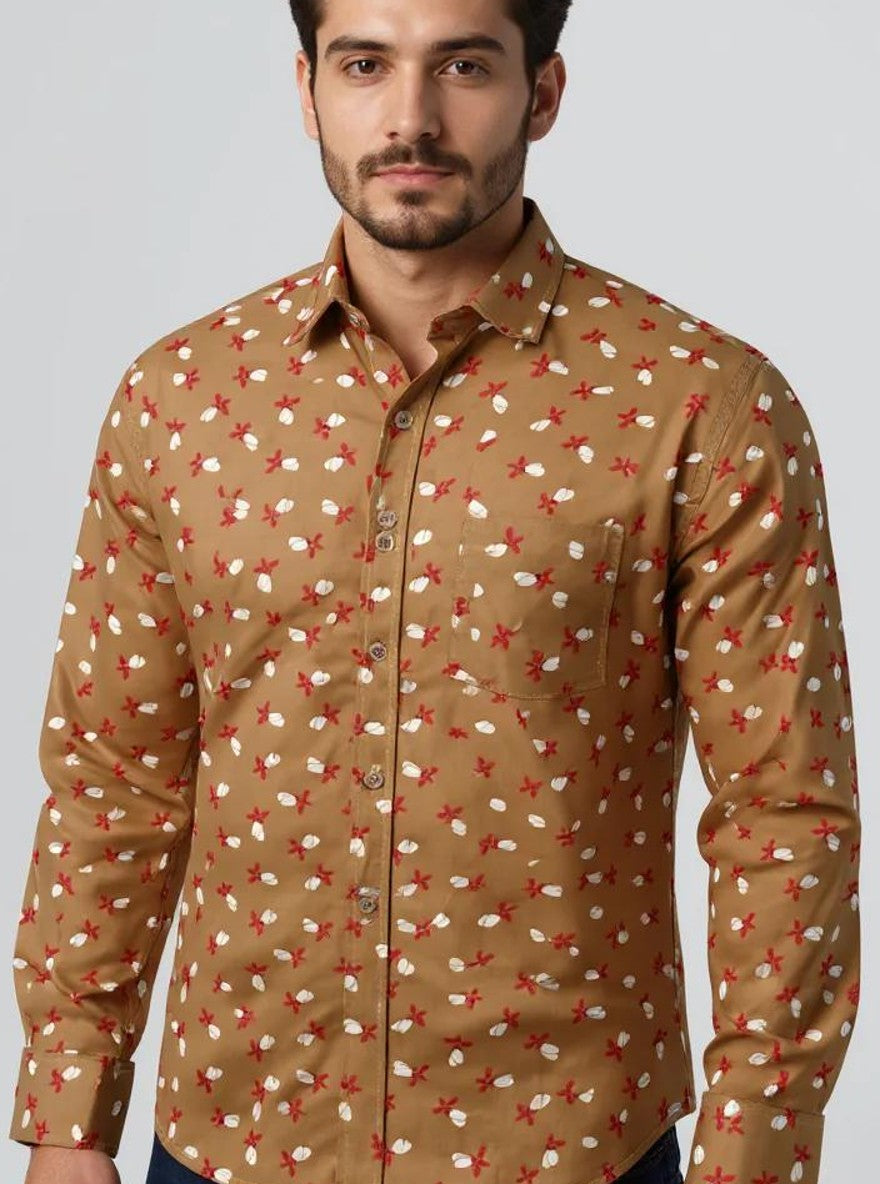 Men Printed Full Sleeve Shirt – Premium Casual Fit