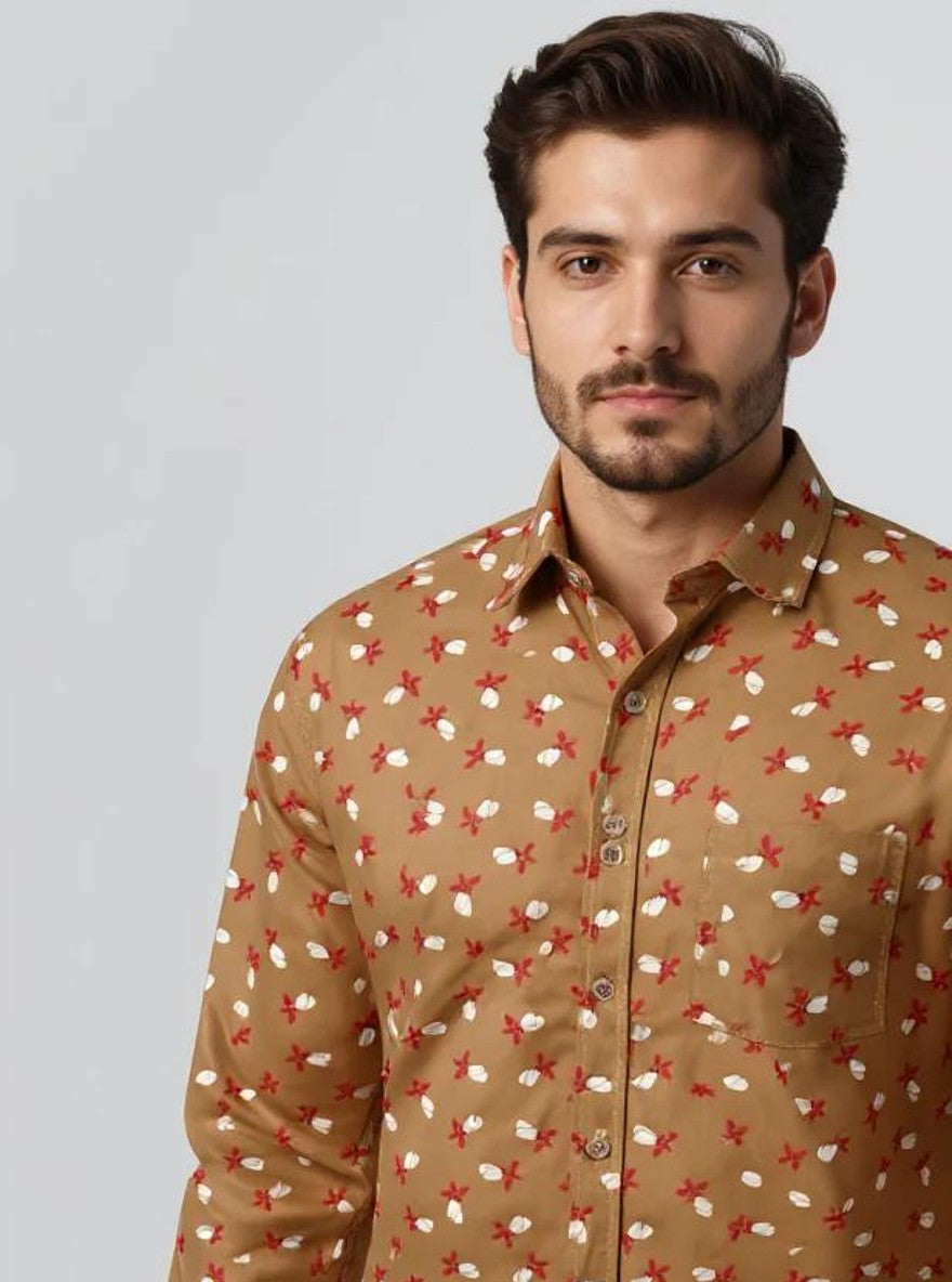 Men Printed Full Sleeve Shirt – Premium Casual Fit