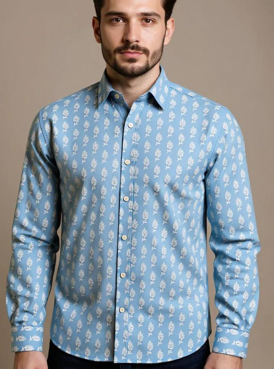 Men Printed Full Sleeve Shirt – Premium Casual Fit