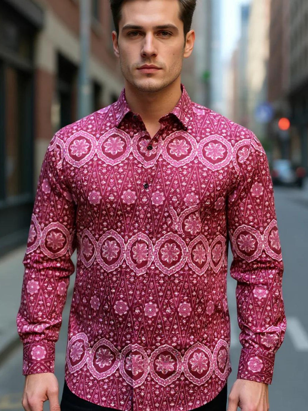 Men Printed Full Sleeve Shirt – Premium Casual Fit