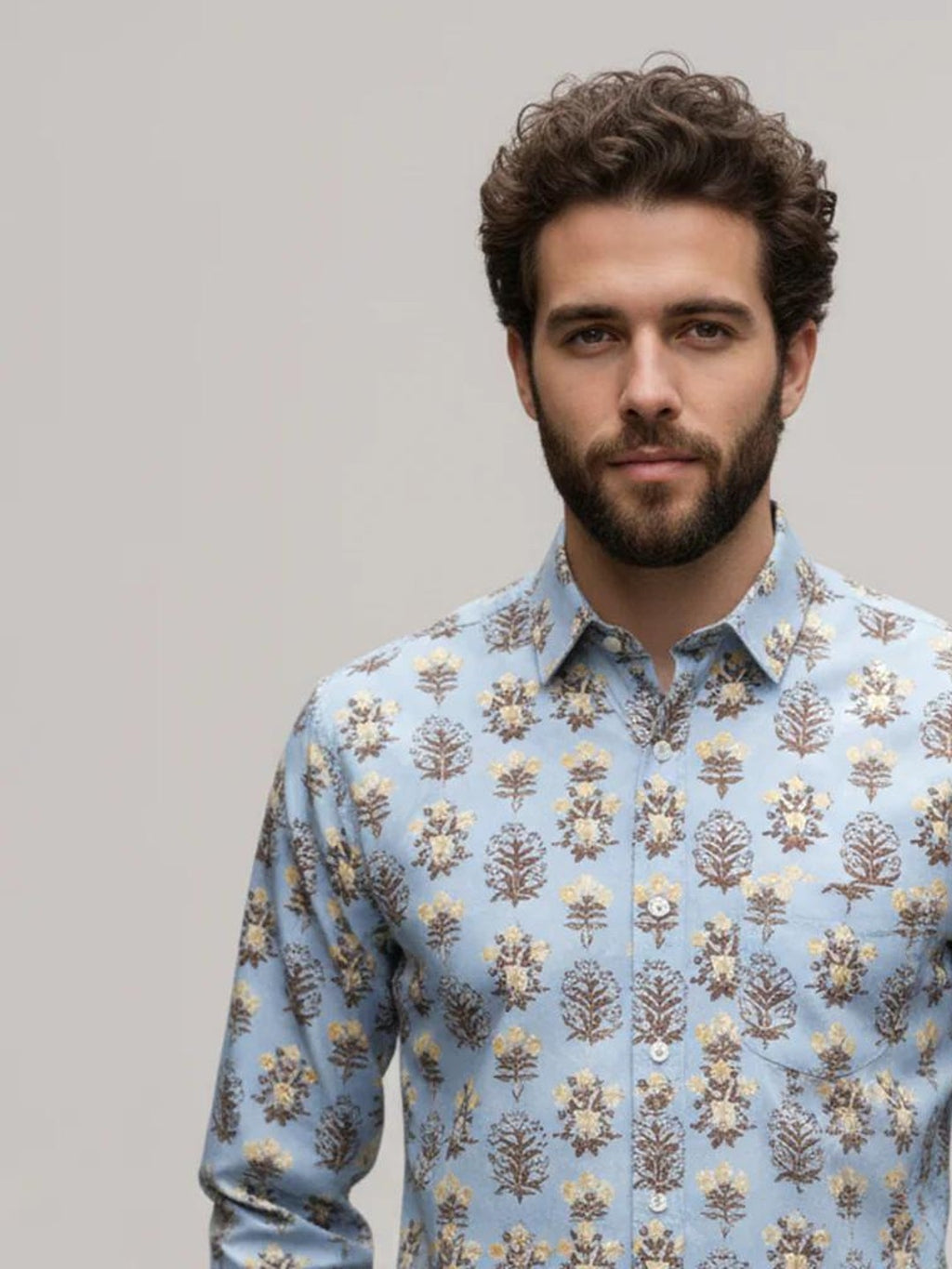 Men Printed Full Sleeve Shirt – Premium Casual Fit