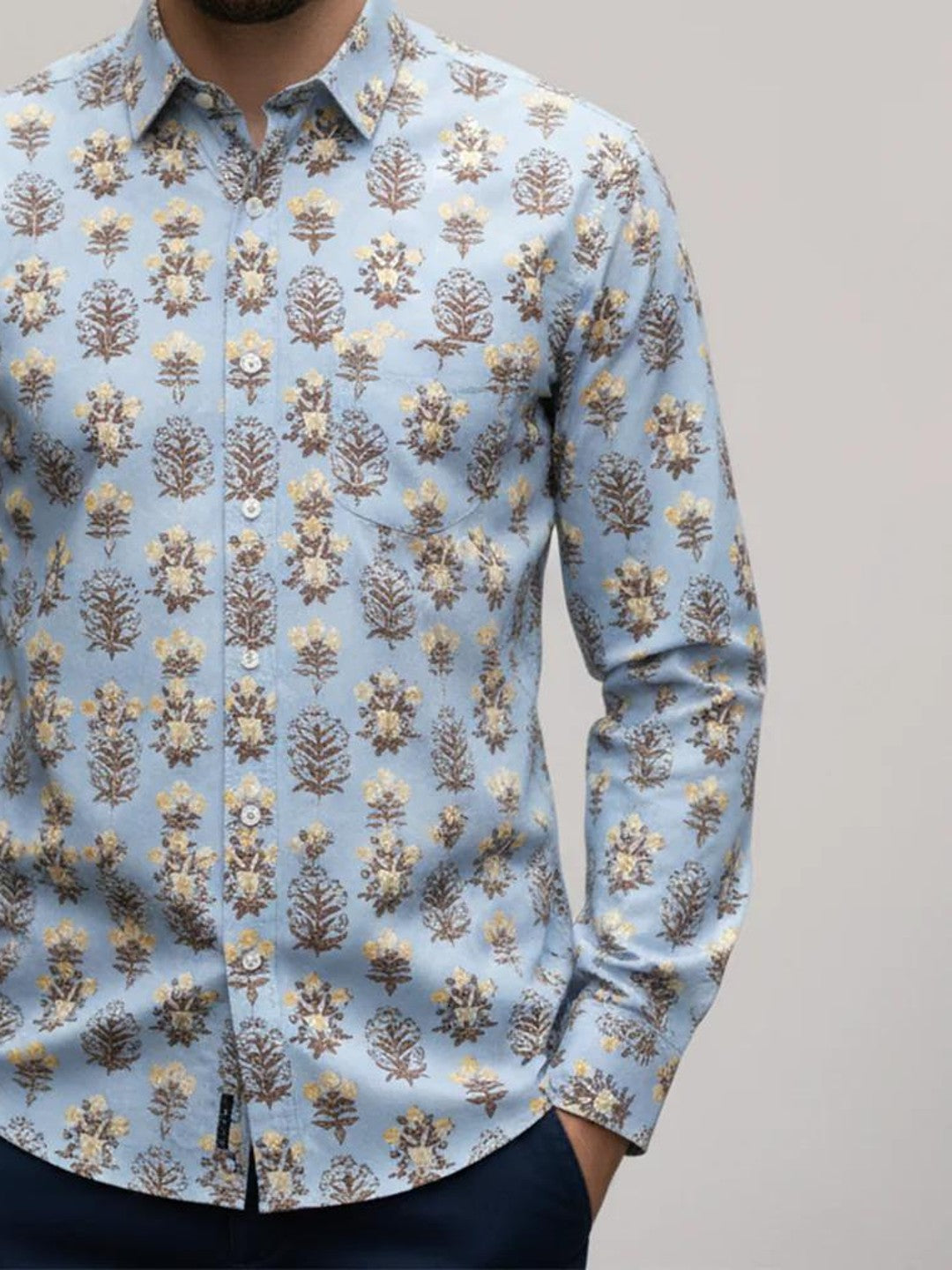Men Printed Full Sleeve Shirt – Premium Casual Fit