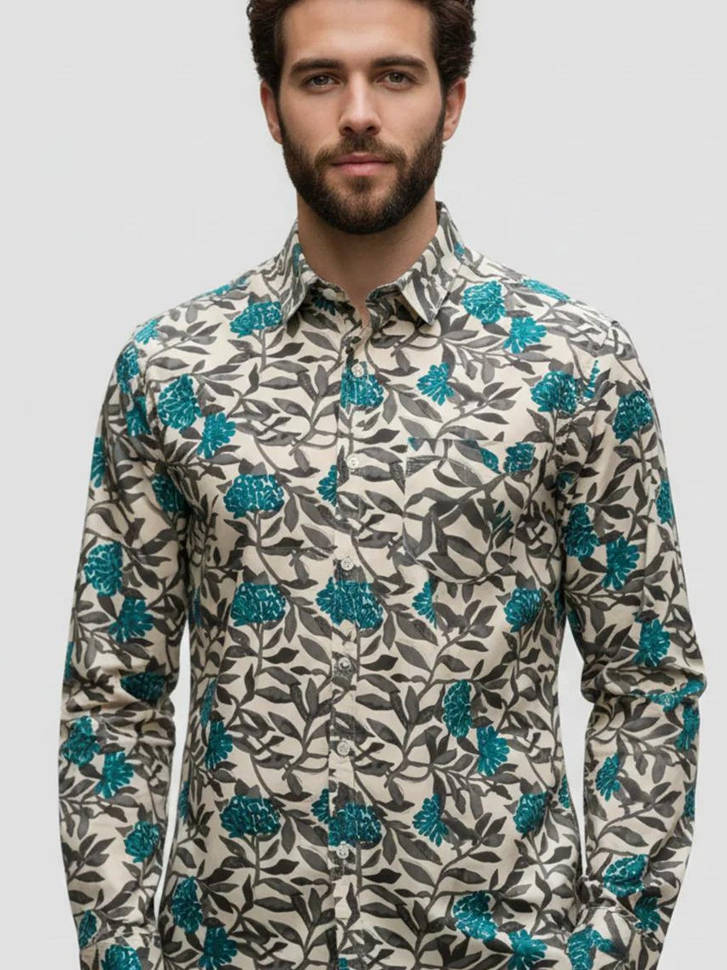 Men Printed Full Sleeve Shirt – Premium Casual Fit