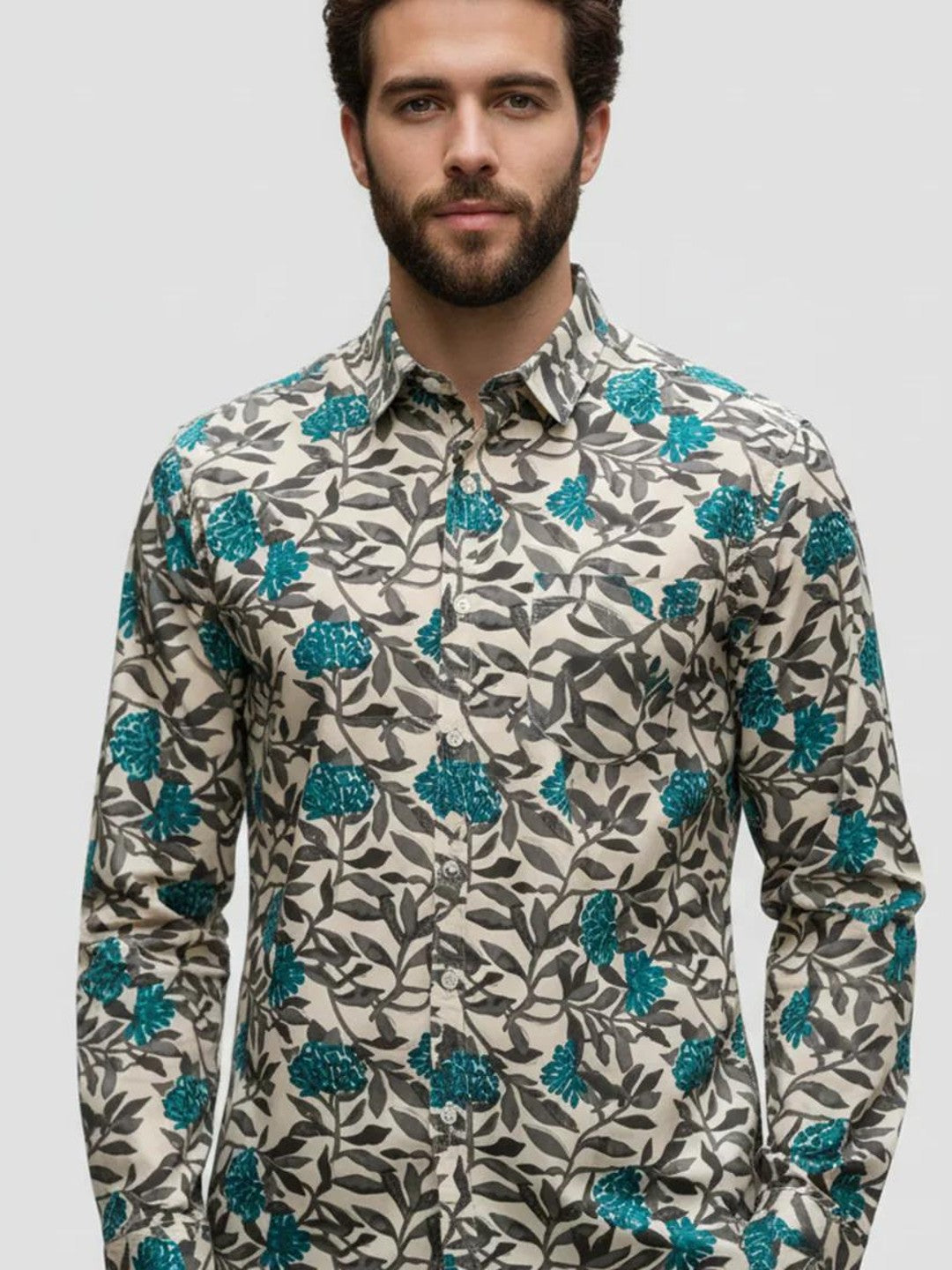 Men Printed Full Sleeve Shirt – Premium Casual Fit
