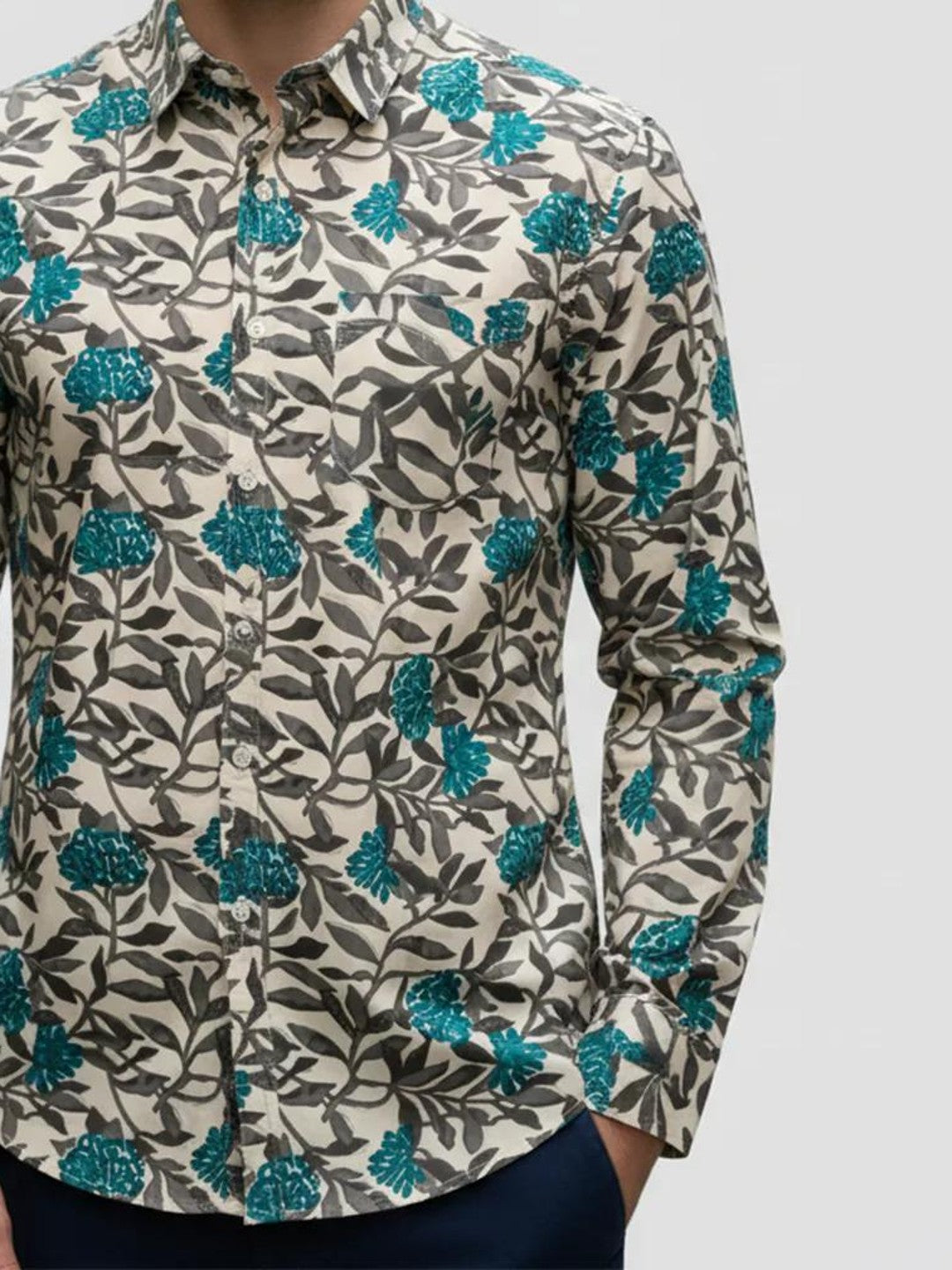 Men Printed Full Sleeve Shirt – Premium Casual Fit