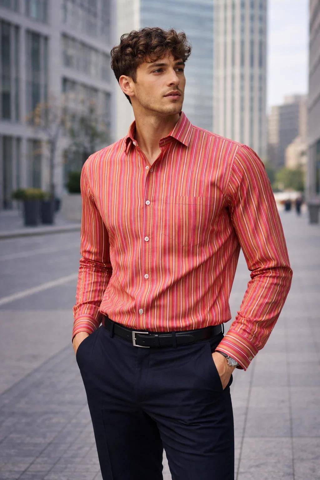 Men Printed Full Sleeve Shirt – Premium Casual Fit