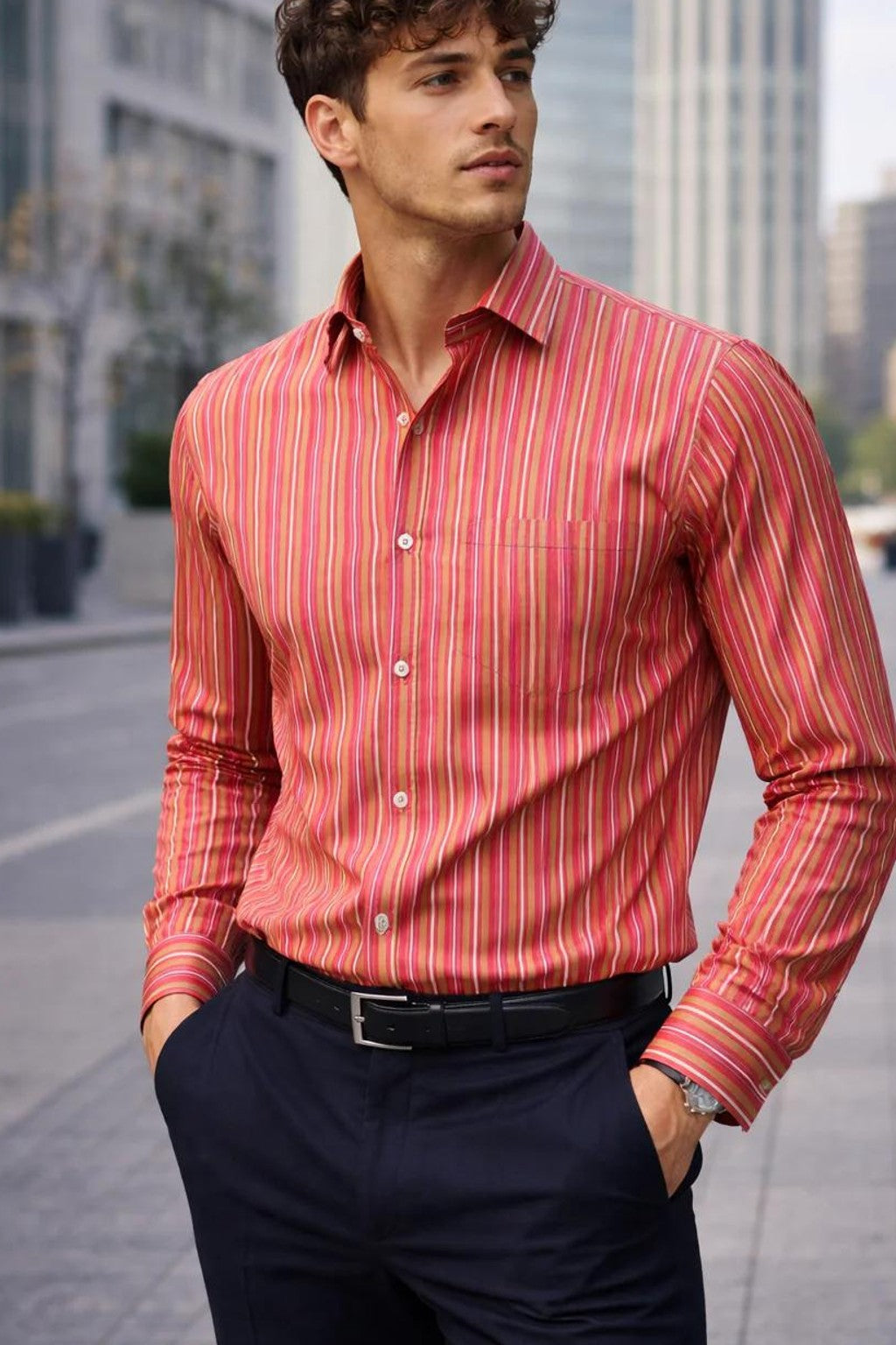 Men Printed Full Sleeve Shirt – Premium Casual Fit