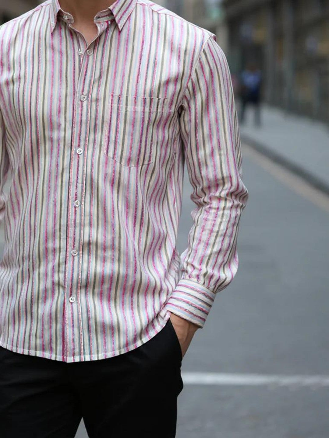 Men Printed Full Sleeve Shirt – Premium Casual Fit