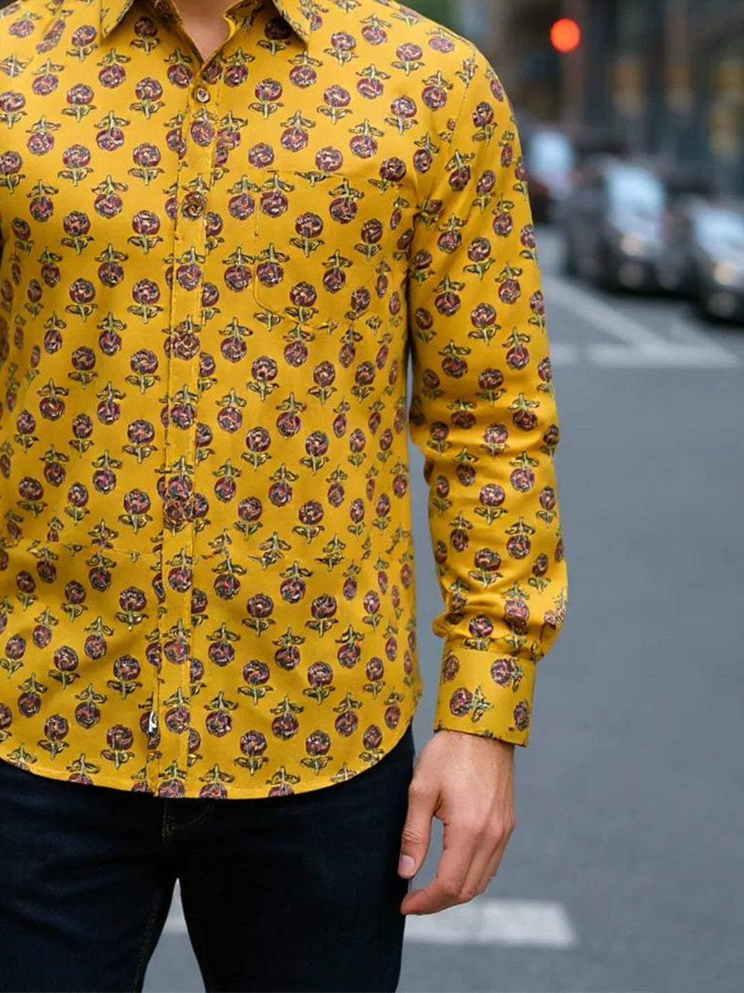 Men Printed Full Sleeve Shirt – Premium Casual Fit