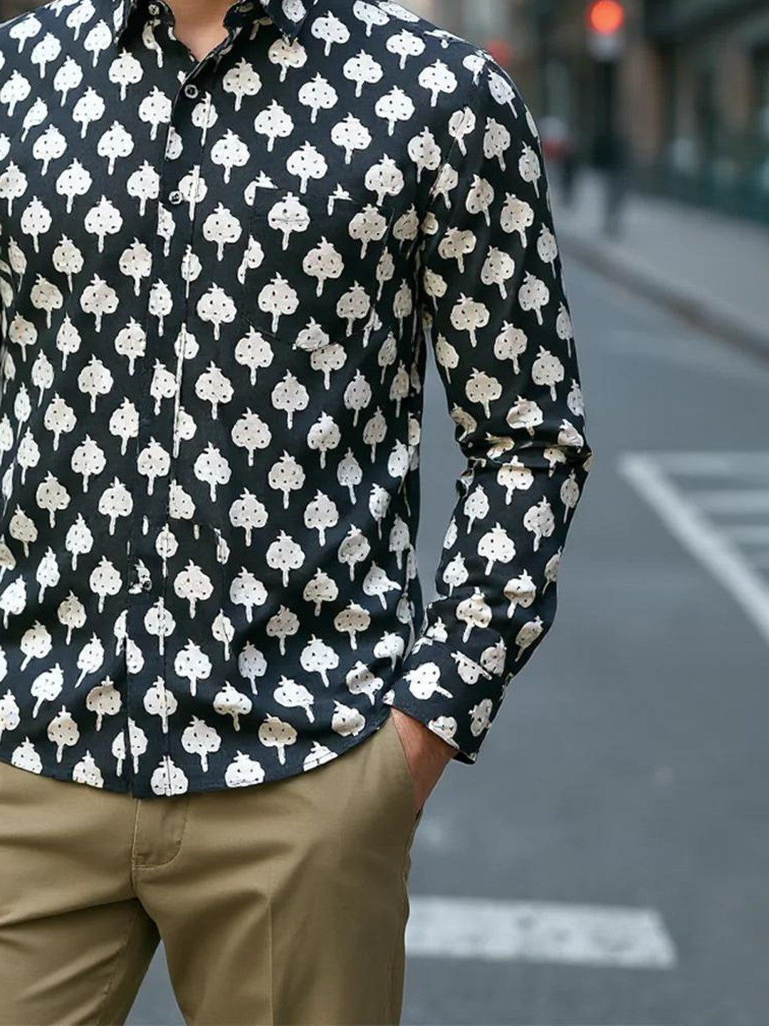Men Printed Full Sleeve Shirt – Premium Casual Fit