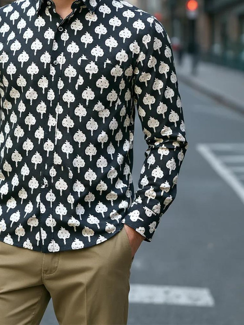 Men Printed Full Sleeve Shirt – Premium Casual Fit