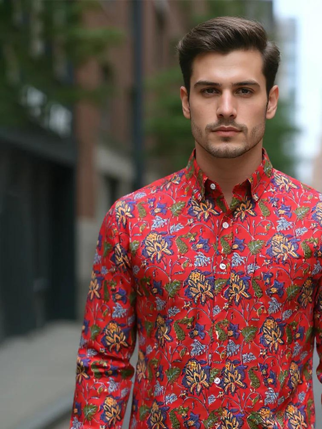 Men Printed Full Sleeve Shirt – Premium Casual Fit