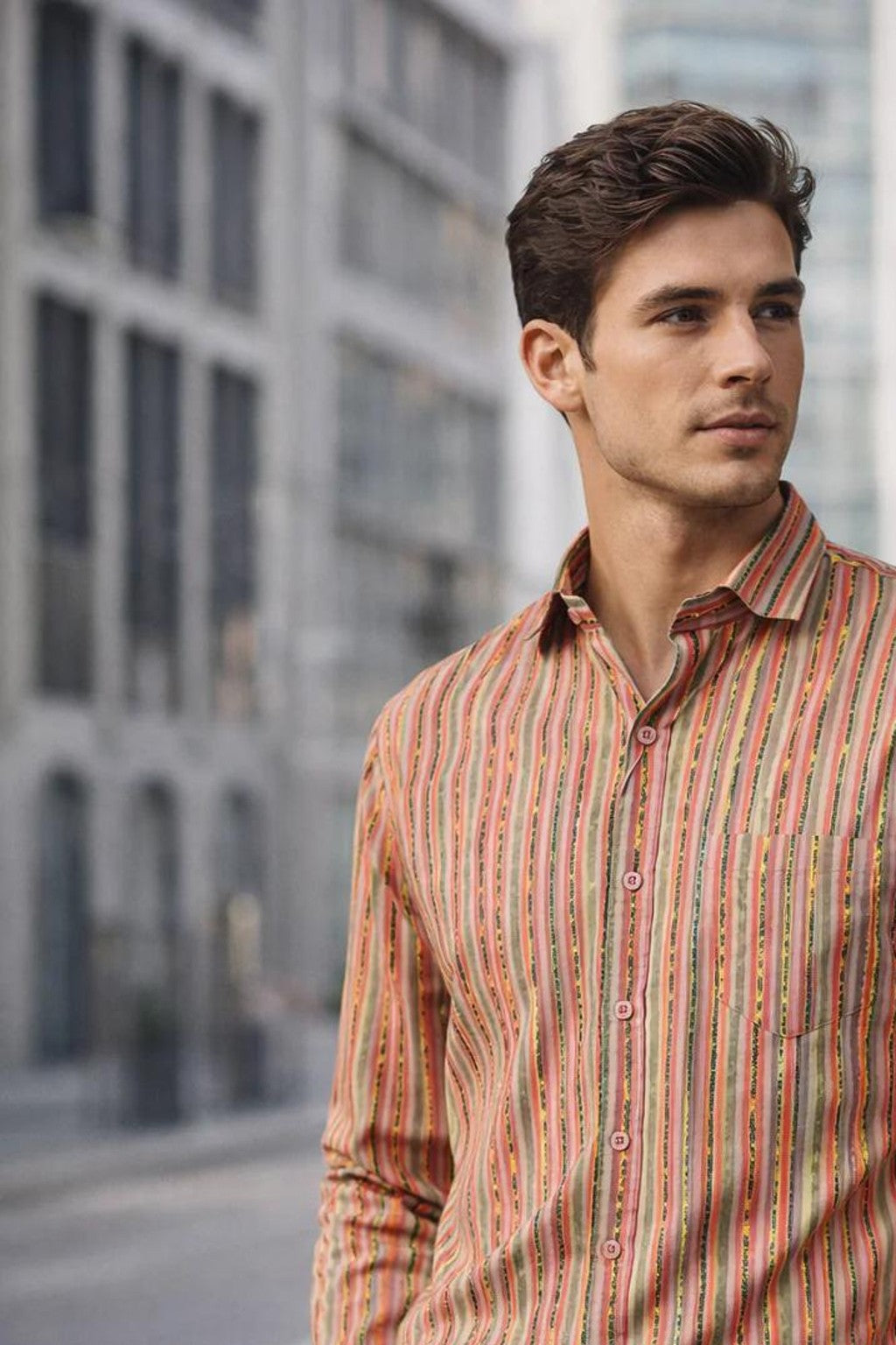 Men Printed Full Sleeve Shirt – Premium Casual Fit