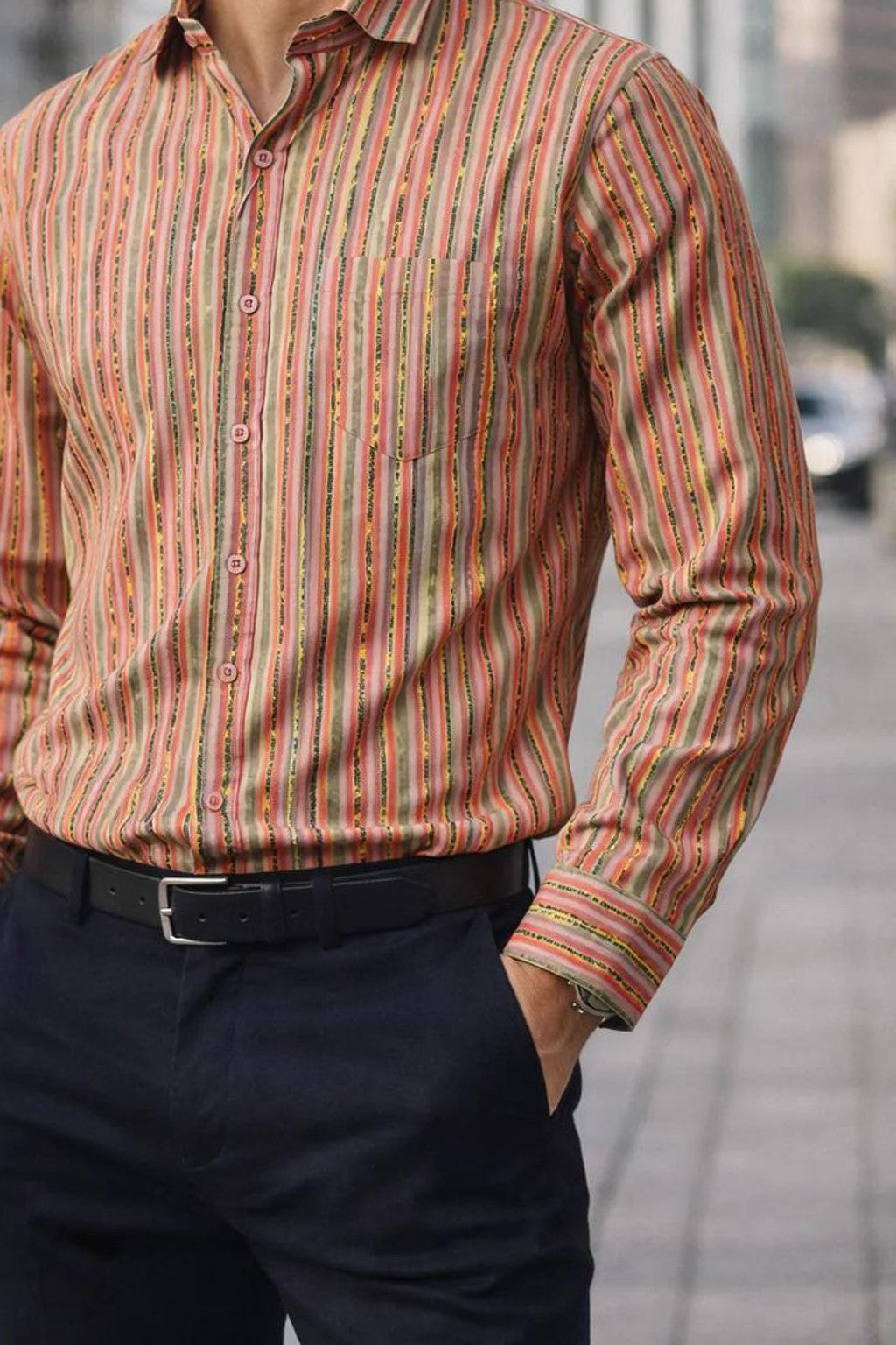 Men Printed Full Sleeve Shirt – Premium Casual Fit