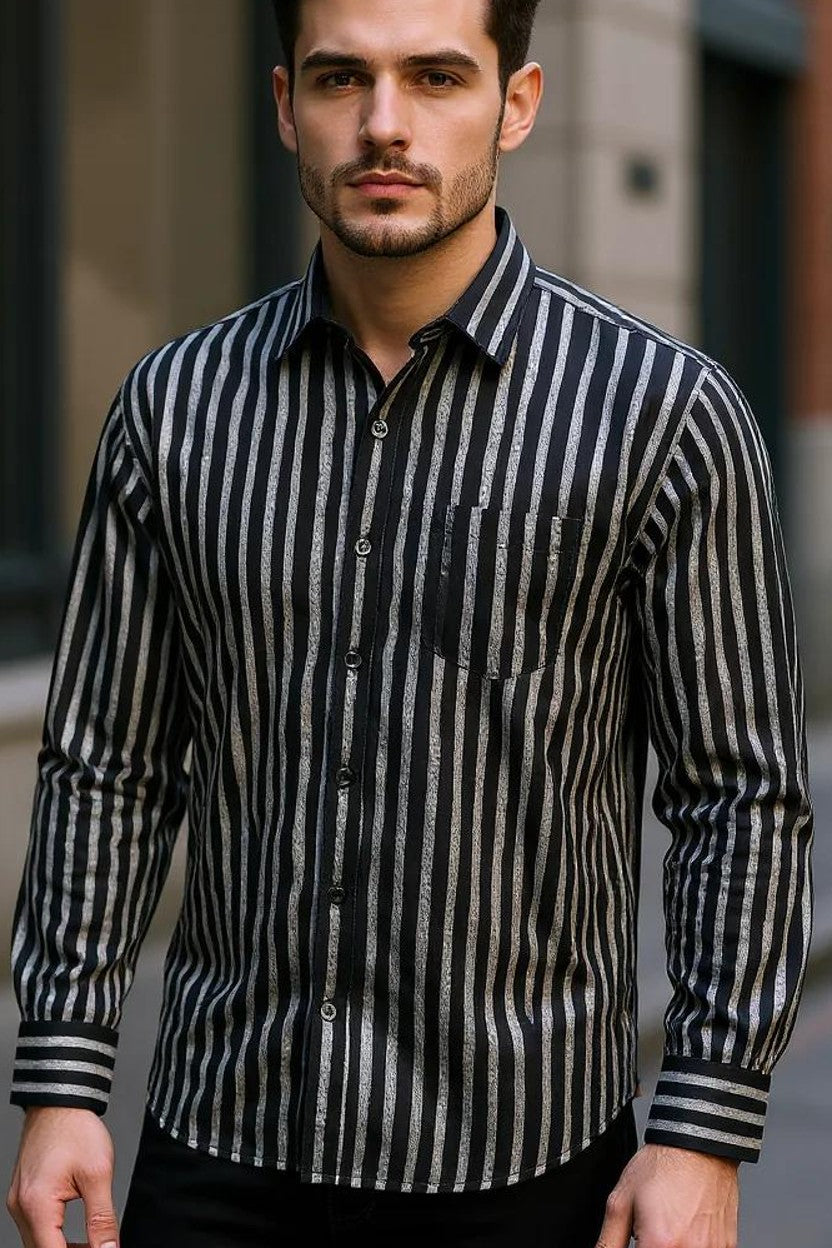 Men Printed Full Sleeve Shirt – Premium Casual Fit