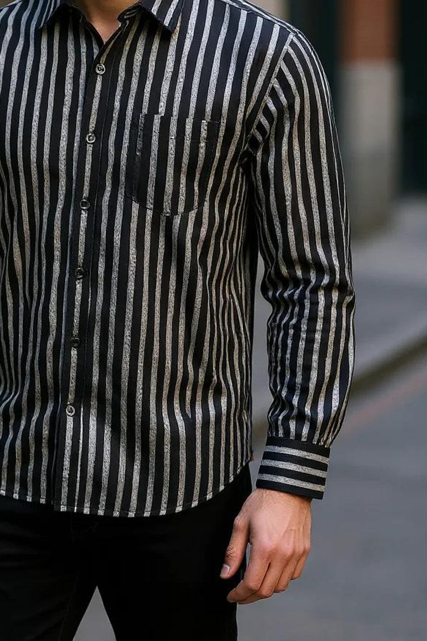 Men Printed Full Sleeve Shirt – Premium Casual Fit
