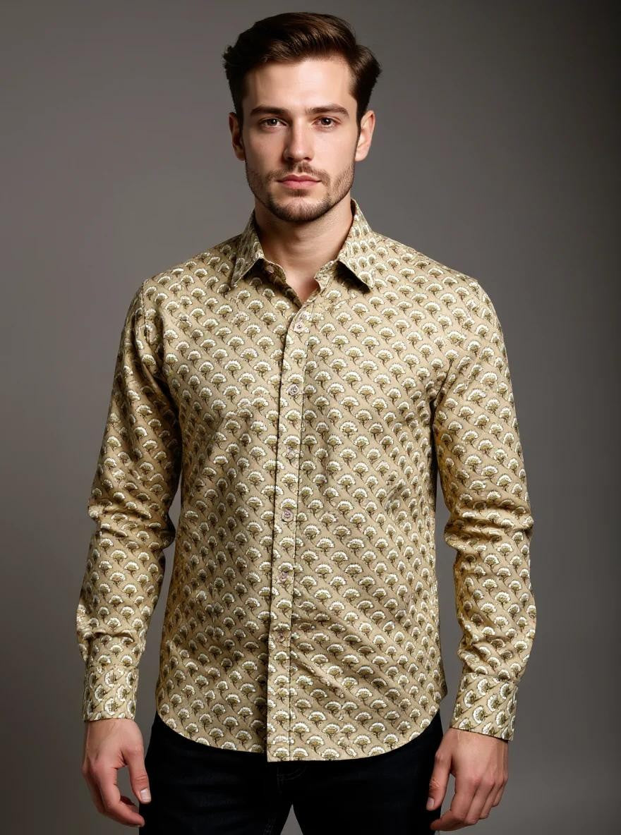 Men Printed Full Sleeve Shirt – Premium Casual Fit