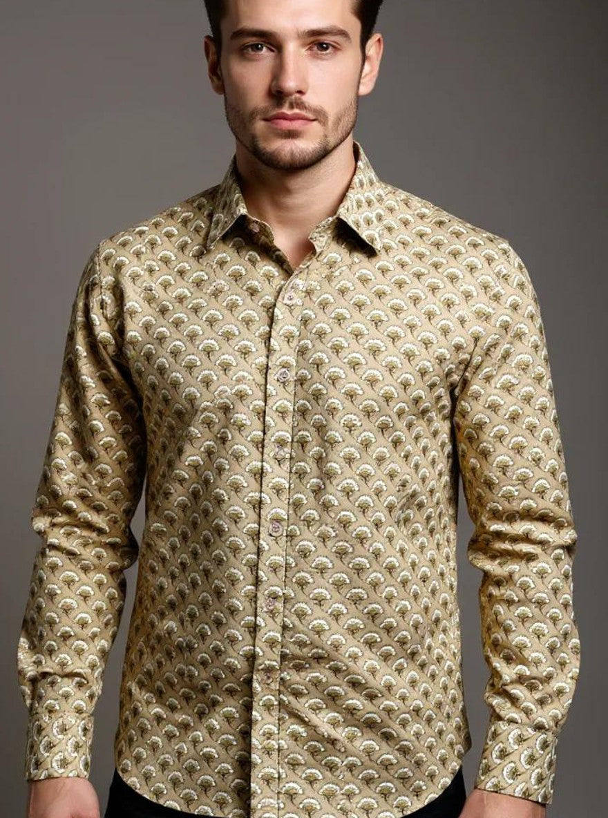 Men Printed Full Sleeve Shirt – Premium Casual Fit