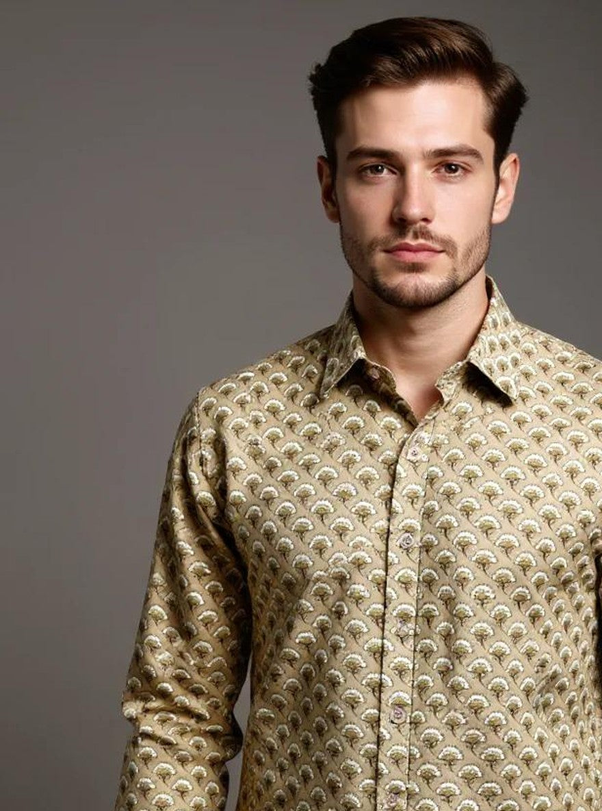 Men Printed Full Sleeve Shirt – Premium Casual Fit