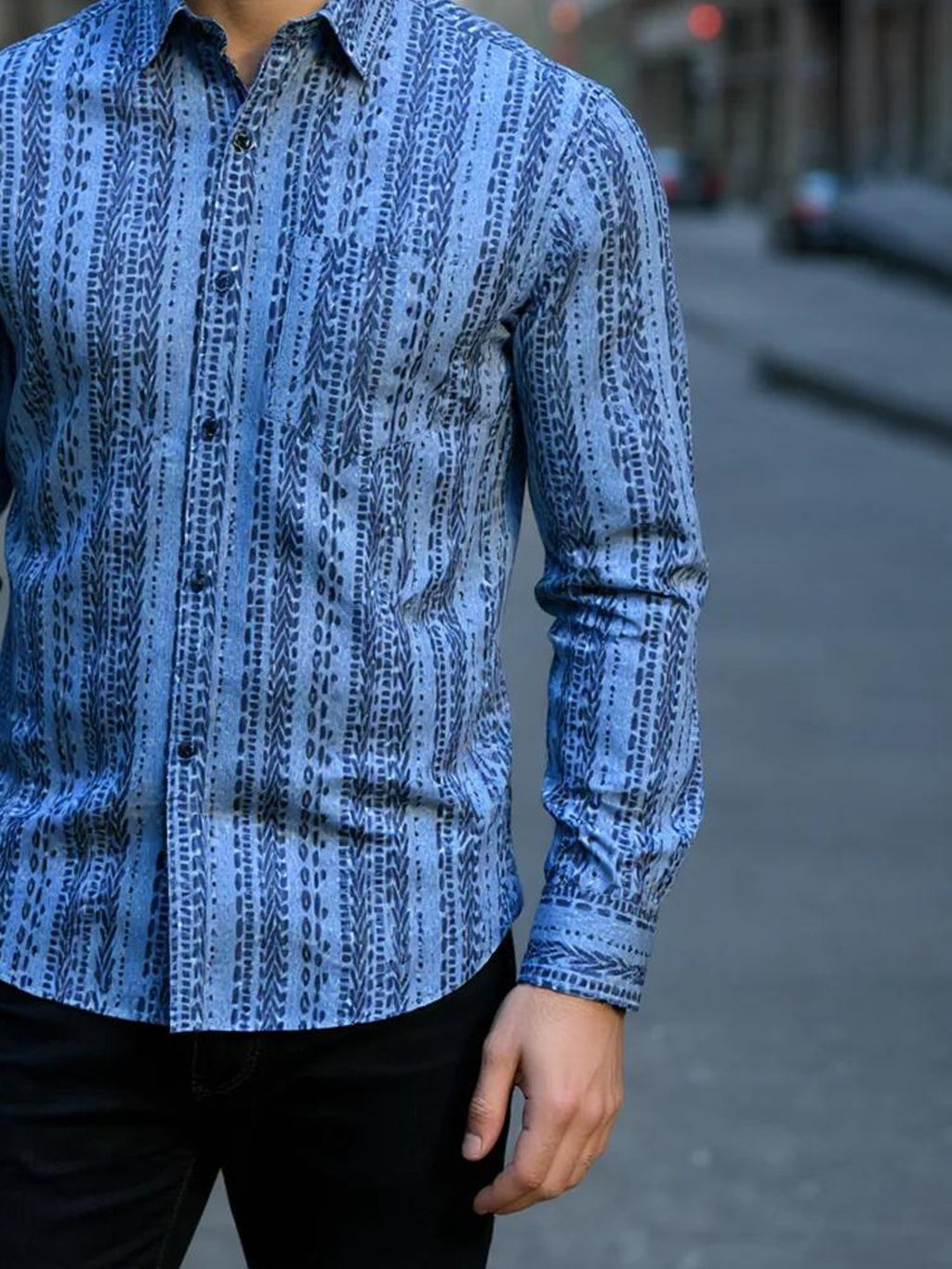 Men Printed Full Sleeve Shirt – Premium Casual Fit