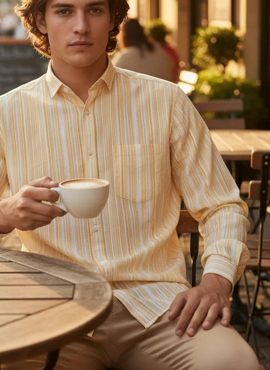 Men Printed Full Sleeve Shirt – Premium Casual Fit