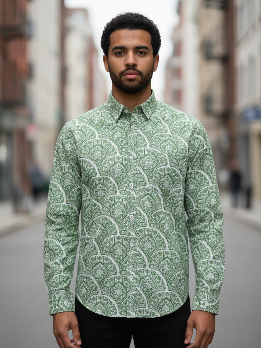 Men Printed Full Sleeve Shirt – Premium Casual Fit