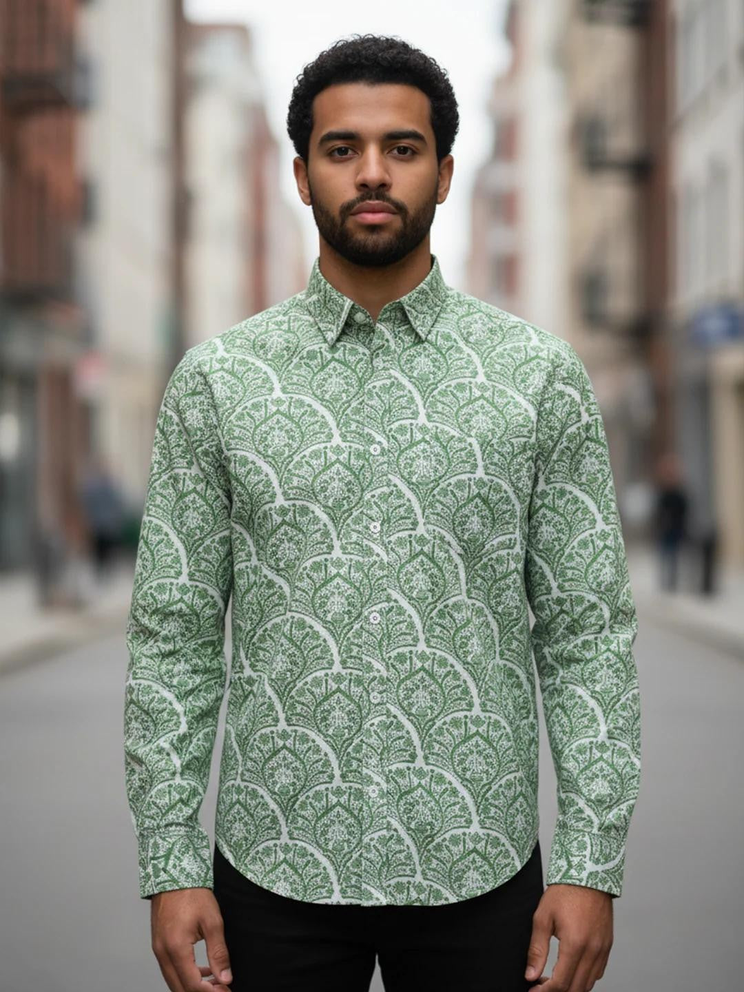 Men Printed Full Sleeve Shirt – Premium Casual Fit