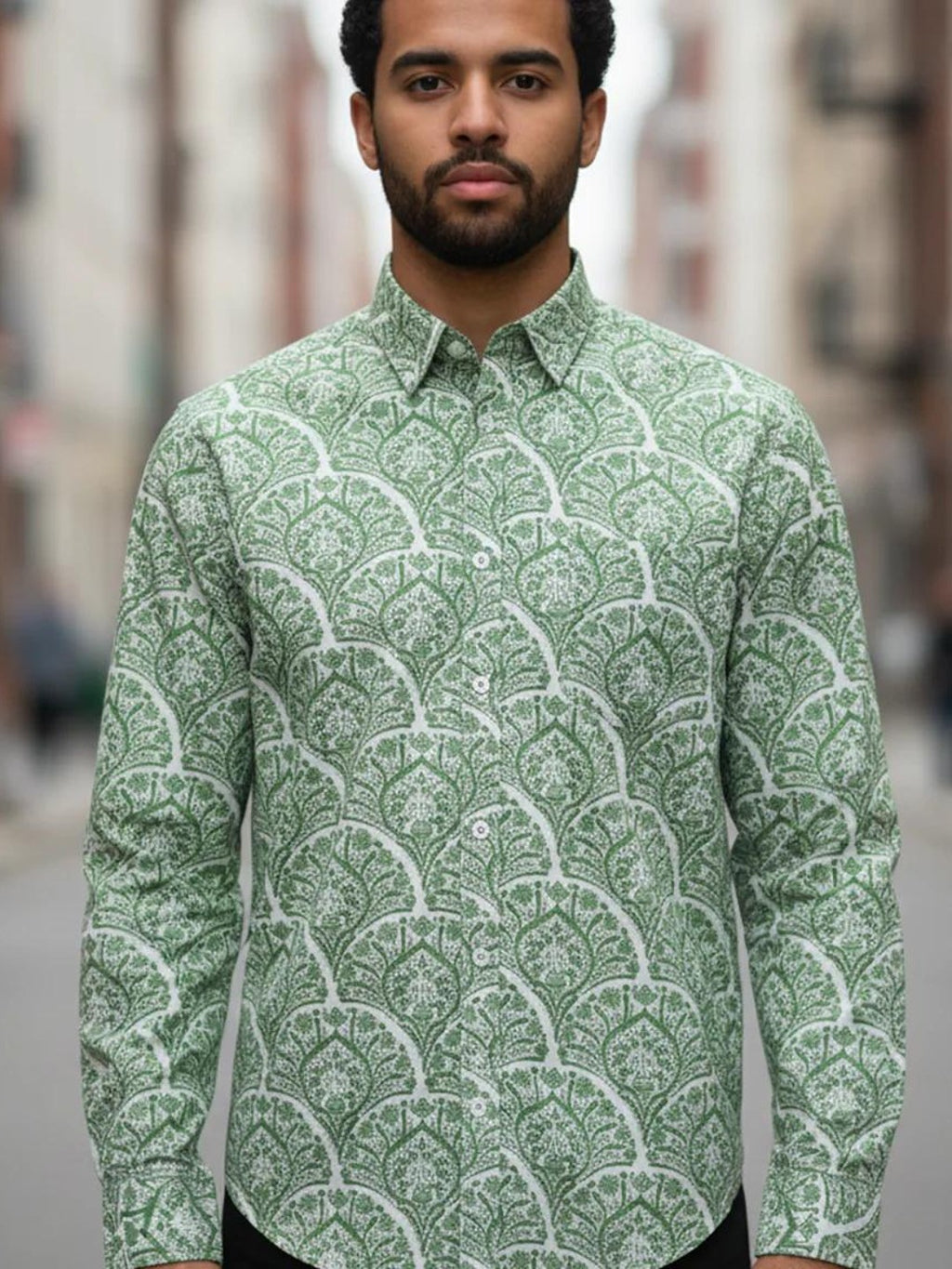 Men Printed Full Sleeve Shirt – Premium Casual Fit