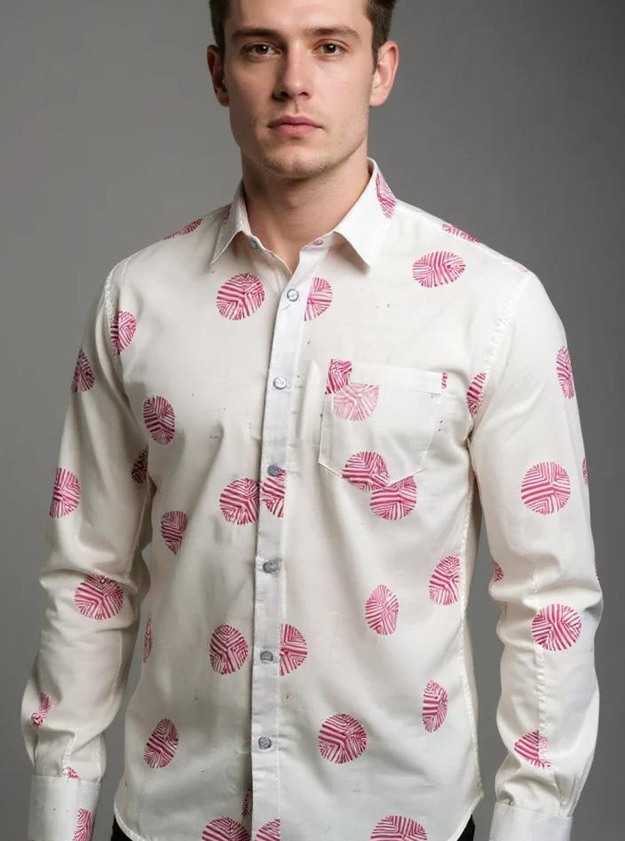 Men Printed Full Sleeve Shirt – Premium Casual Fit