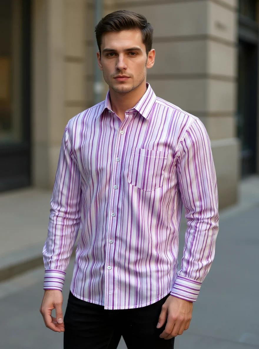 Men Printed Full Sleeve Shirt – Premium Casual Fit