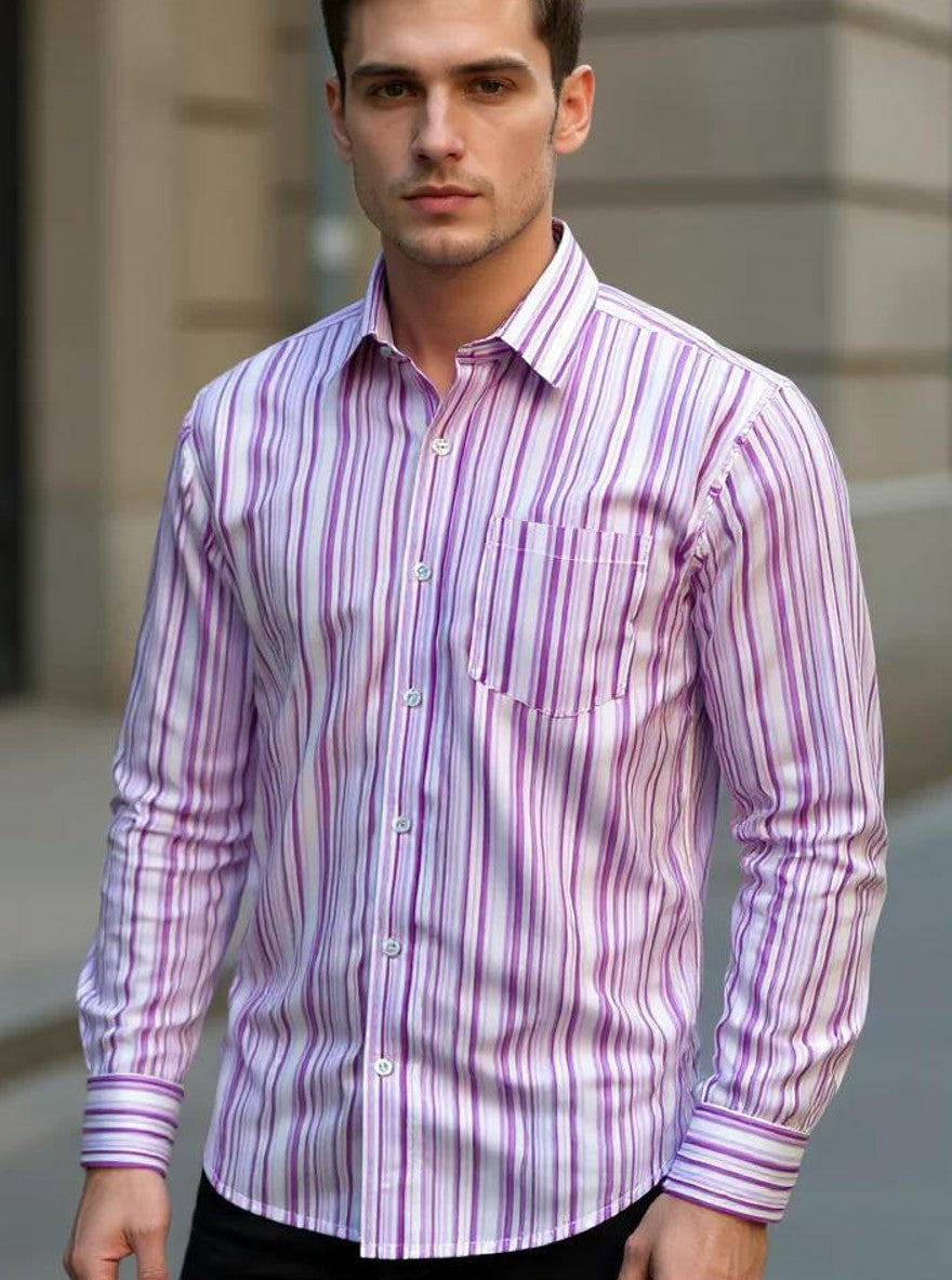Men Printed Full Sleeve Shirt – Premium Casual Fit