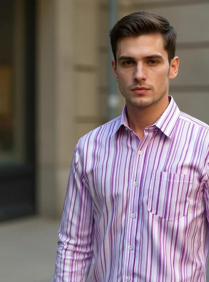 Men Printed Full Sleeve Shirt – Premium Casual Fit
