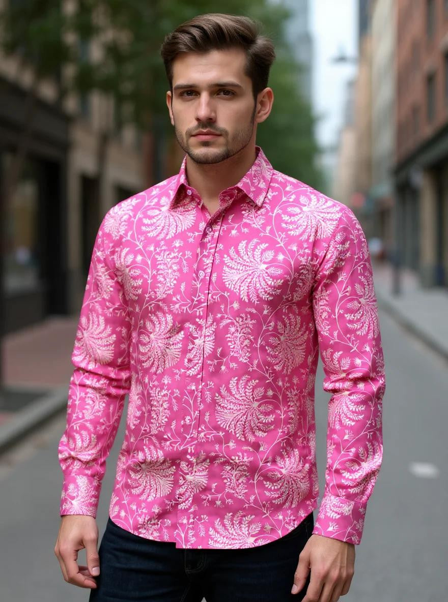 Men Printed Full Sleeve Shirt – Premium Casual Fit