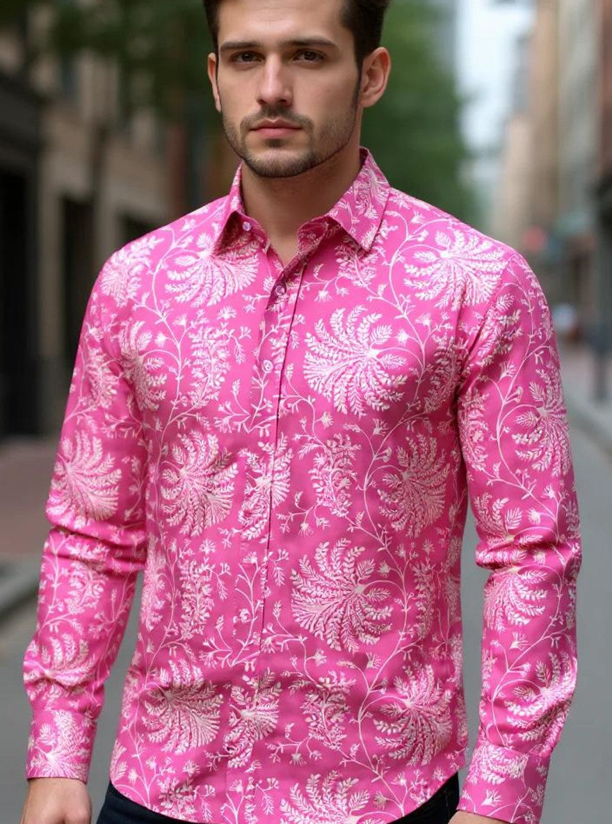 Men Printed Full Sleeve Shirt – Premium Casual Fit