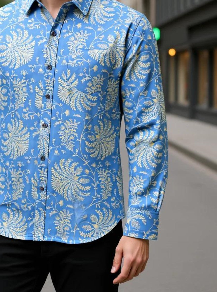 Men Printed Full Sleeve Shirt – Premium Casual Fit