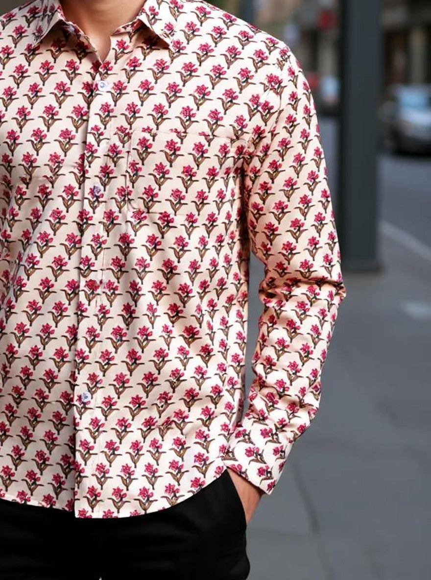 Men Printed Full Sleeve Shirt – Premium Casual Fit