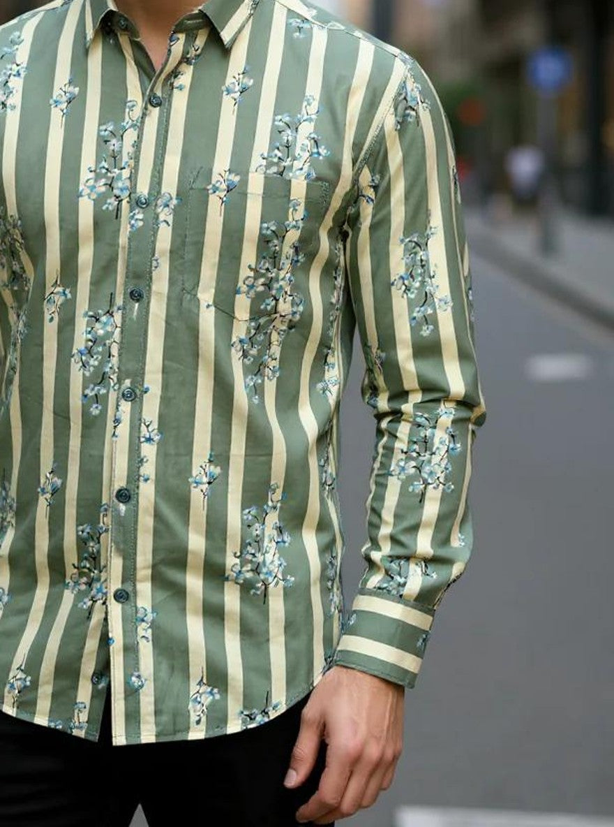 Men Printed Full Sleeve Shirt – Premium Casual Fit