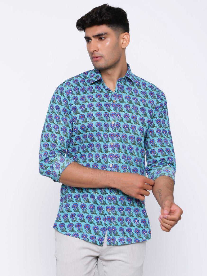 Men Printed Full Sleeve Shirt – Premium Casual Fit