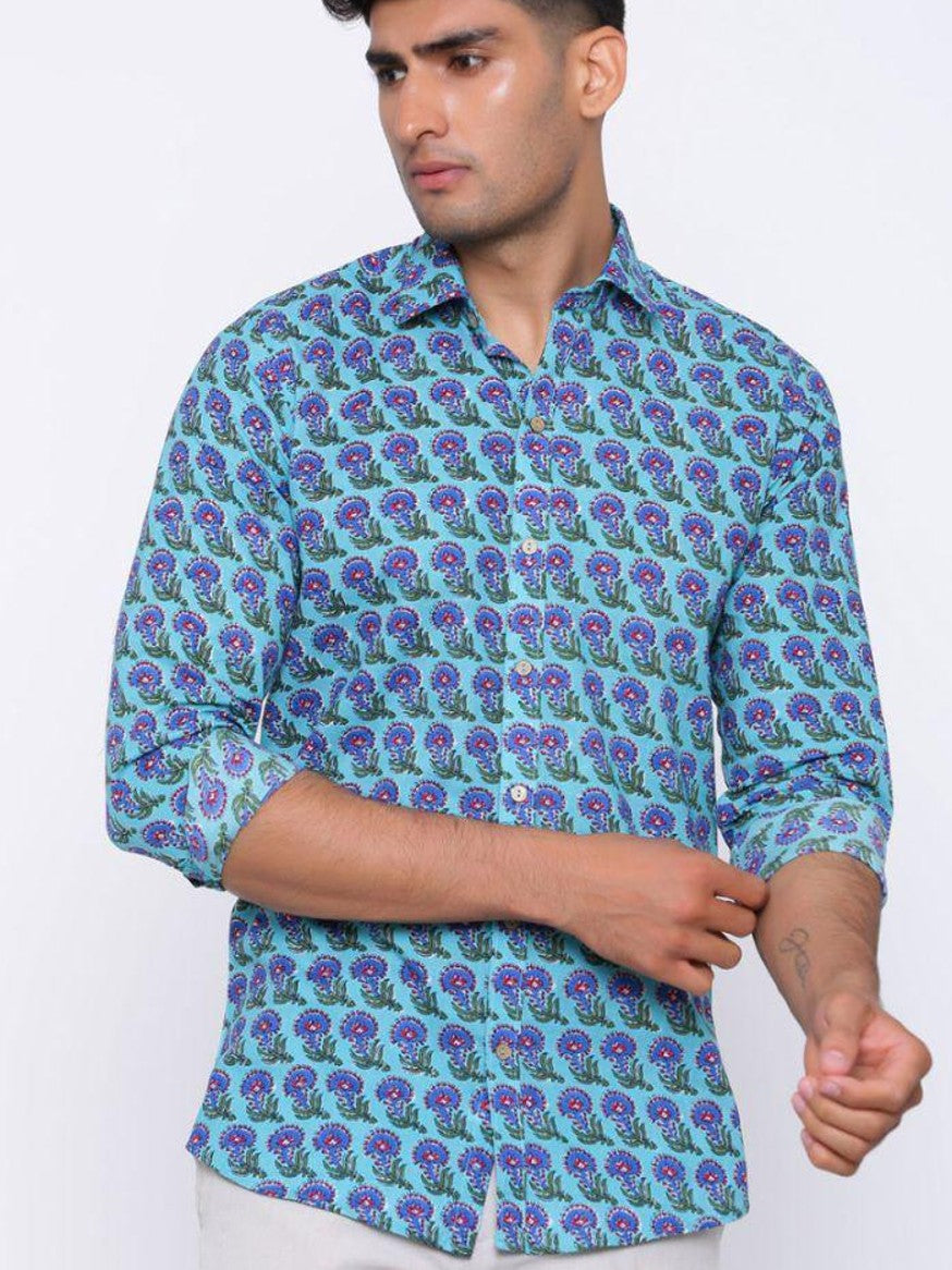 Men Printed Full Sleeve Shirt – Premium Casual Fit