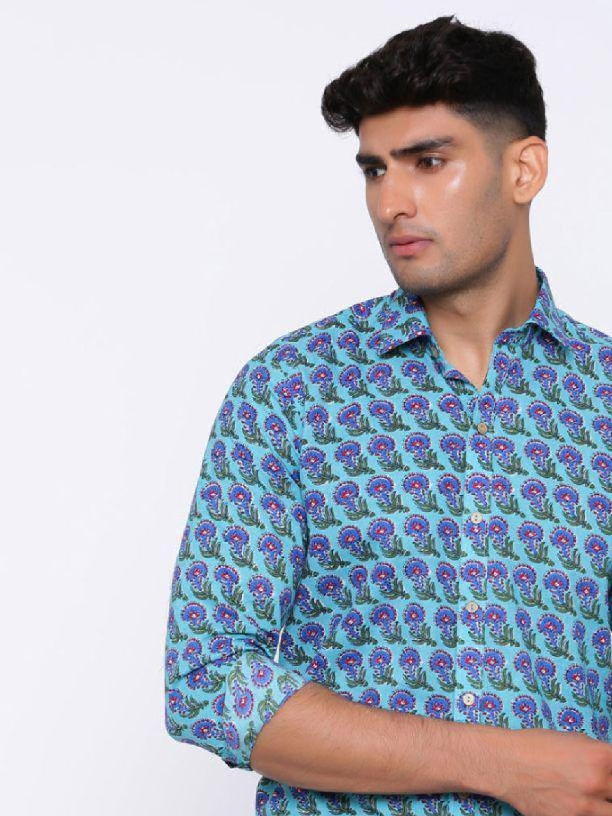 Men Printed Full Sleeve Shirt – Premium Casual Fit