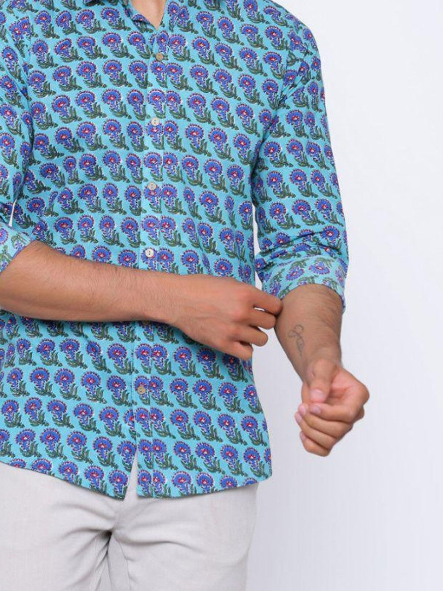 Men Printed Full Sleeve Shirt – Premium Casual Fit