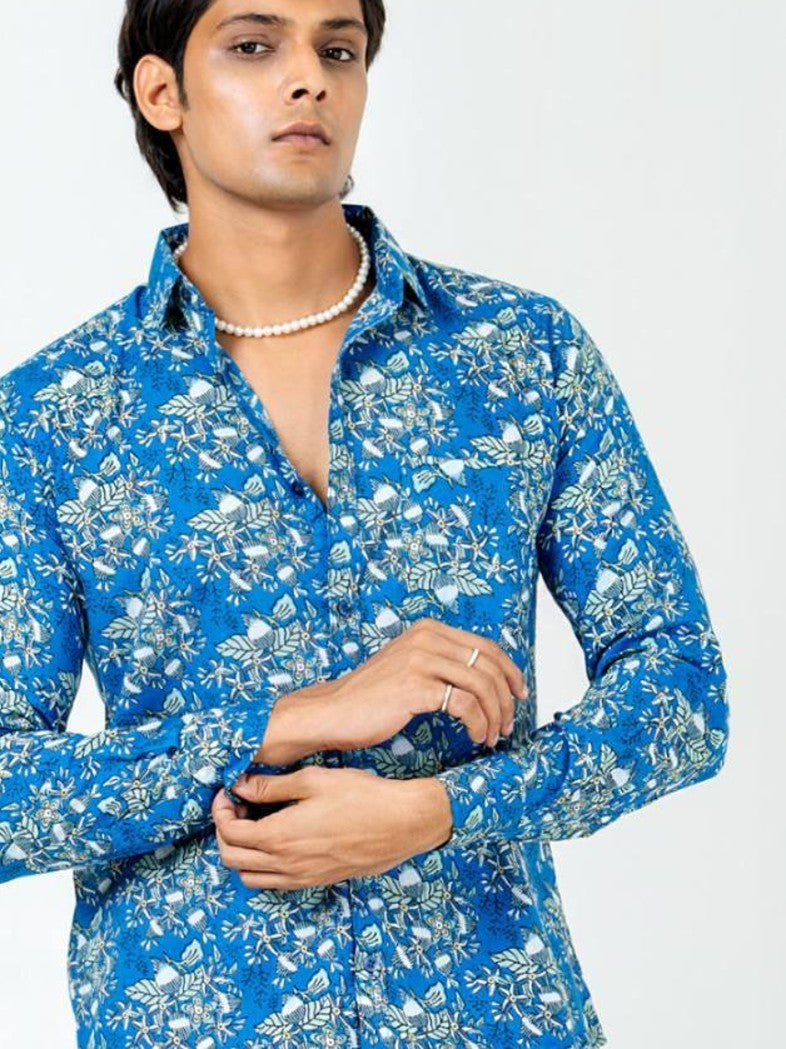 Men Printed Full Sleeve Shirt – Premium Casual Fit