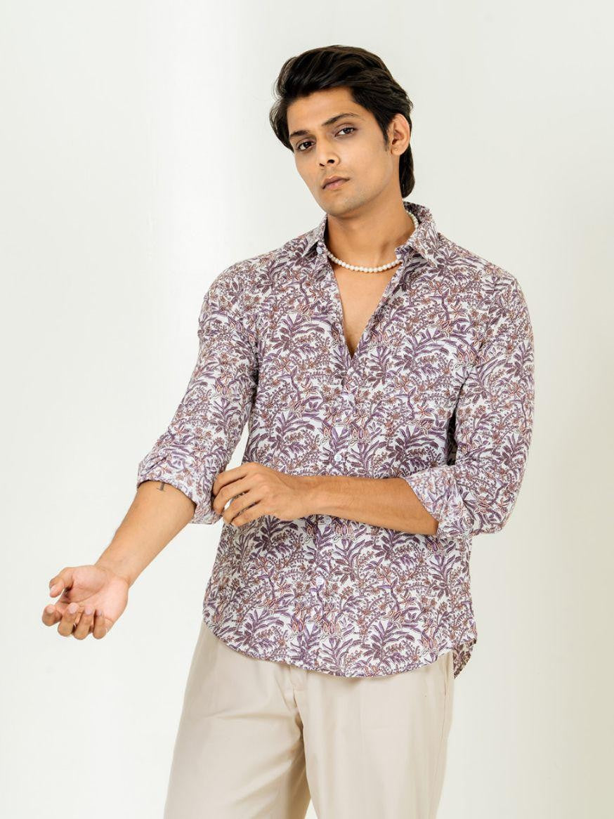 Men Printed Full Sleeve Shirt – Premium Casual Fit