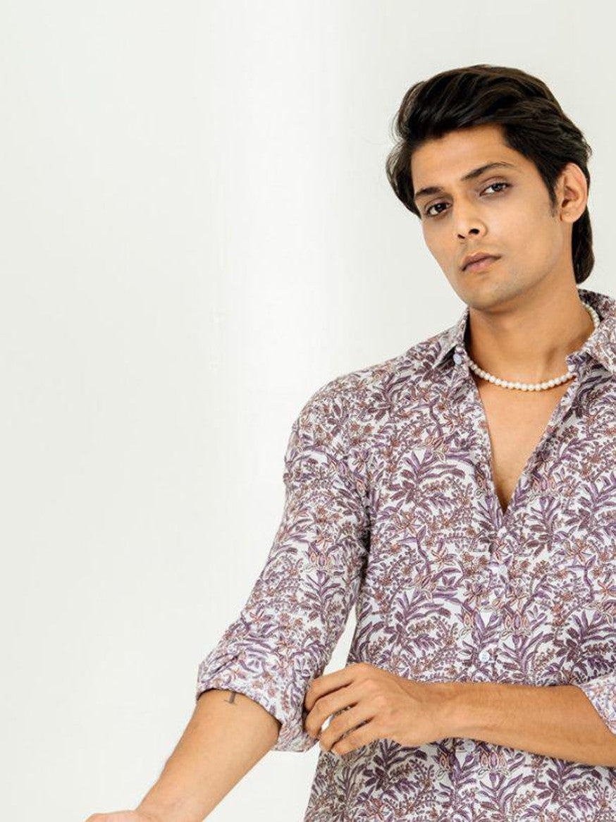 Men Printed Full Sleeve Shirt – Premium Casual Fit